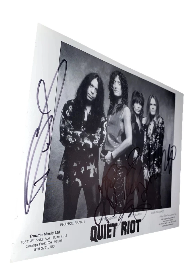 QUIET RIOT , 1987 Band Photo Signed By DUBROW, BANALI , SARZO, And CAVAZO, 8x10 - Image 2 of 4