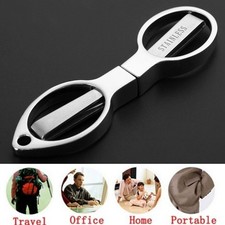 Stainless Steel Folding Fishing Scissor Keychain Pocket Emergency Cutter Outdoor