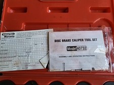 Disk Brake Caliper Tool Set 11 Pieces Model 40732 Distributed By Harbor Freight