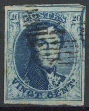 Belgium 1851 : Good Very Fine Used Stamp With Nice Margins