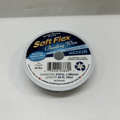 49 Strand Beading Wire Medium 0.19 Diameter 30 Feet Nylon Soft Flex Design Wire