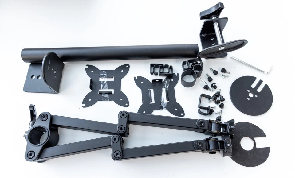 Amazon Basics Schreibtischhalterung für zwei Computermonitore, bis 32 Zoll - Bild 2 von 4