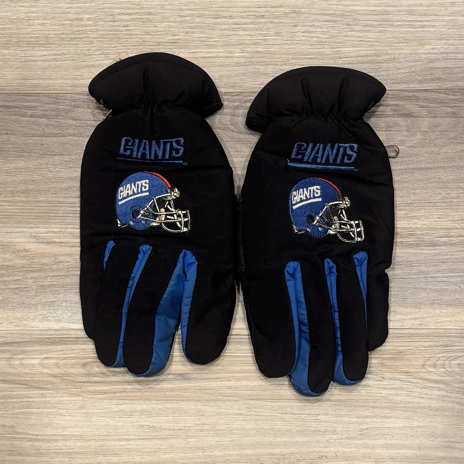 Vintage 90s NFL ~ NY Giants Winter Gloves Black And Blue One Size Fits All