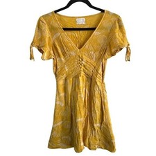 Urban Outfitters Sz Small-Petite Yellow Floral Mini Dress