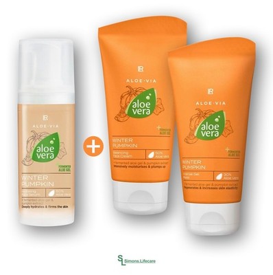   LR Aloe Vera LIMITED Winter Pumpkin Face Care Set = Serum + Cream + Mask  