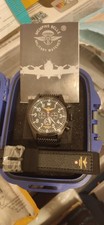 Orologio Cronografo Aeronautica Miltare Memphis Belle PVD - 2 cinturini (NUOVO)