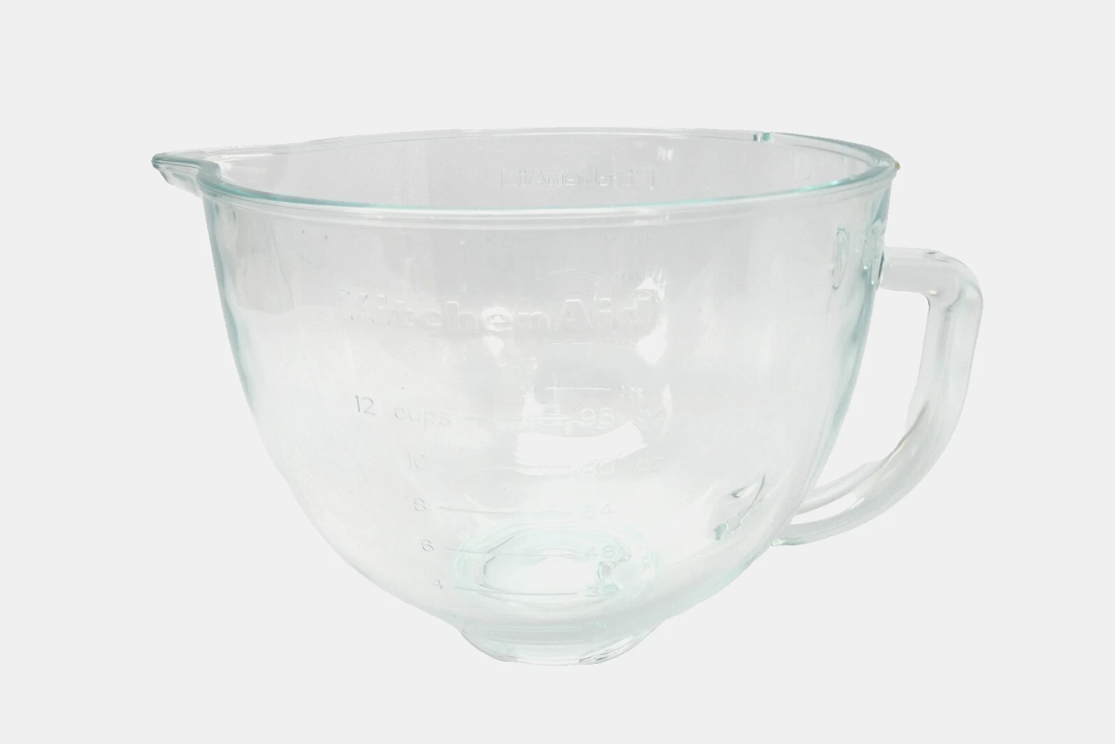 Vintage Used Large Kitchenaid Glass Mixing Bowl 12 Cup Handled w Spout Chipped