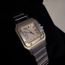 Cartier Santos Galbee 2423 Automatic Guilloche Dial Ladies Watch