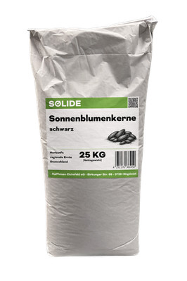 Sonnenblumenkerne schwarz 25kg, aus aktueller regionaler deutscher Ernte