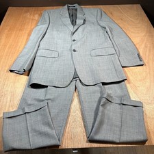 Ralph Lauren Suit Men 40L-40(34)x34(31) Grey 2 Button Wool Blend Classic Formal