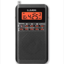 NOAA Weather AM FM Portable Radio Operated by 2 AA Batteries with Stereo Earphon