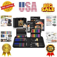 116 PCS Drawing Kit, Professional Drawing Supplies with Sketch, Charcoal, Col...