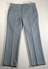 Greg Norman Men's Chino Golf Pants Regular Straight Gray Polyester Stretch 33x29