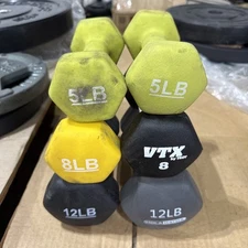 50lb Neoprene Dumbbell Set 5lb - 8lb - 12lb Pairs READ DESCRIPTION