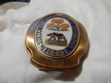 Vintage Enamel Brass ELGIN 1940 Golden Gate Expo Compact salesman sample?