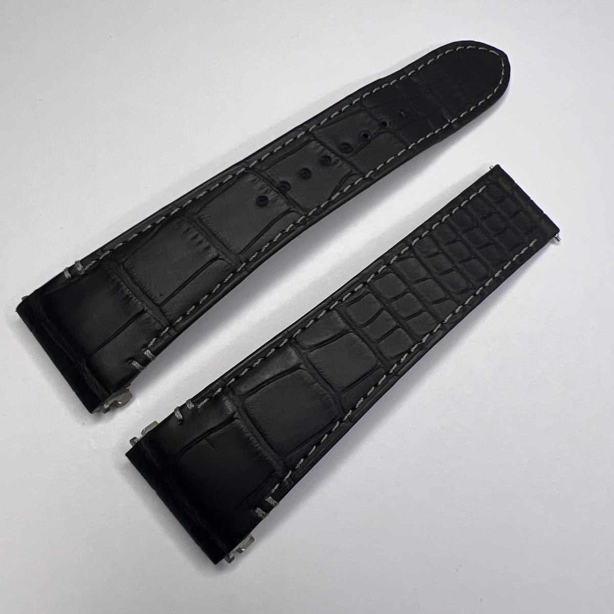 Genuine Cartier 23mm x 17.8mm Quick Release Black Leather Strap