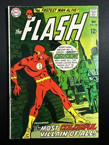 The Flash #188 1969 DC Comics Vintage Silver age 1st Print VG- *A3