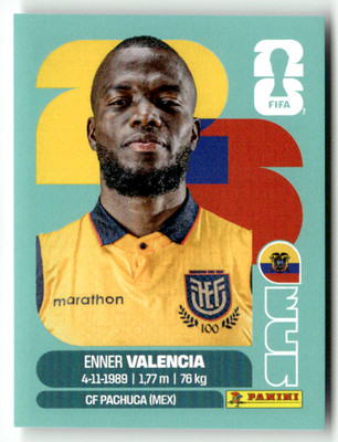 Panini 2026 World Cup WM Amerika Sticker No. ECU 20 Enner Valencia Ecuador
