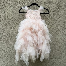 Monique Lhuillier Pottery Barn Kids Blush Fairy Dress Girls 3T Pink Tulle