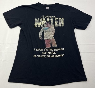 Morgan Wallen Concert T-Shirt Mens Large Black 2025 I'm The Problem Tour Dates
