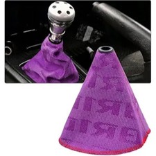 Car Shift Boot Cover, Fabric Shifter Lever Knob Boot Dustproof Cover with Purple