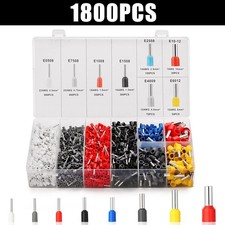 Ferrule Crimping Tool Kit Plier AWG 28-7 with 1800 Pcs Wire Ferrules Kit