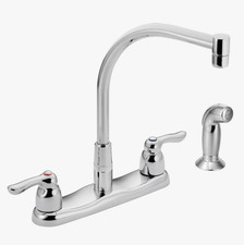MOEN Commercial 2-Handle Side Sprayer Kitchen Faucet in Chrome Model  8792