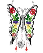 Gifts for Nana Butterfly Suncatcher Stained Glass Sun Catchers I Love You Nana