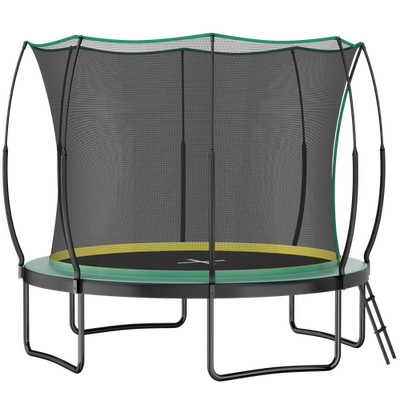 10FT Springfree No Gap Trampoline with Safety Net - Green