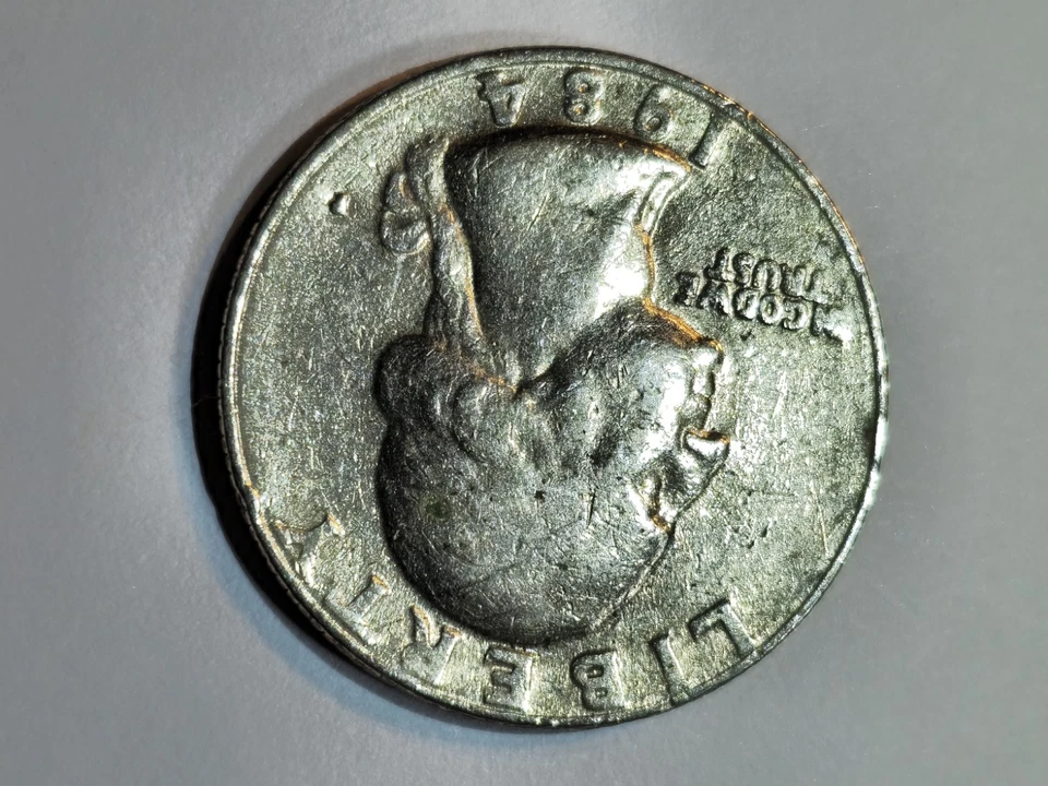 1984P Washington Quarter Filled Minted Error + Multiple Errors - Image 4 of 4