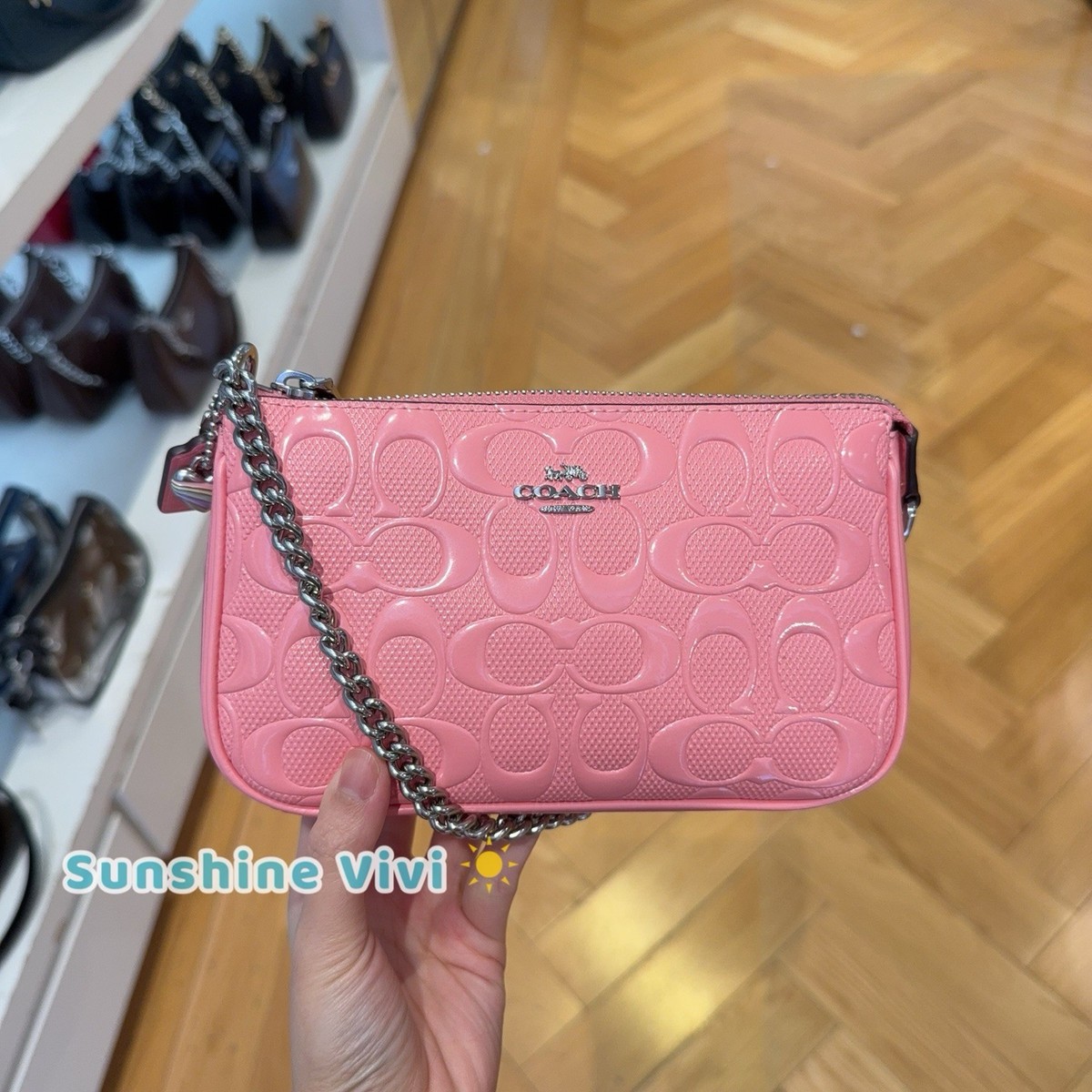 NWT Coach Nolita 19 In Signature Leather With Heart Charm CCZ27