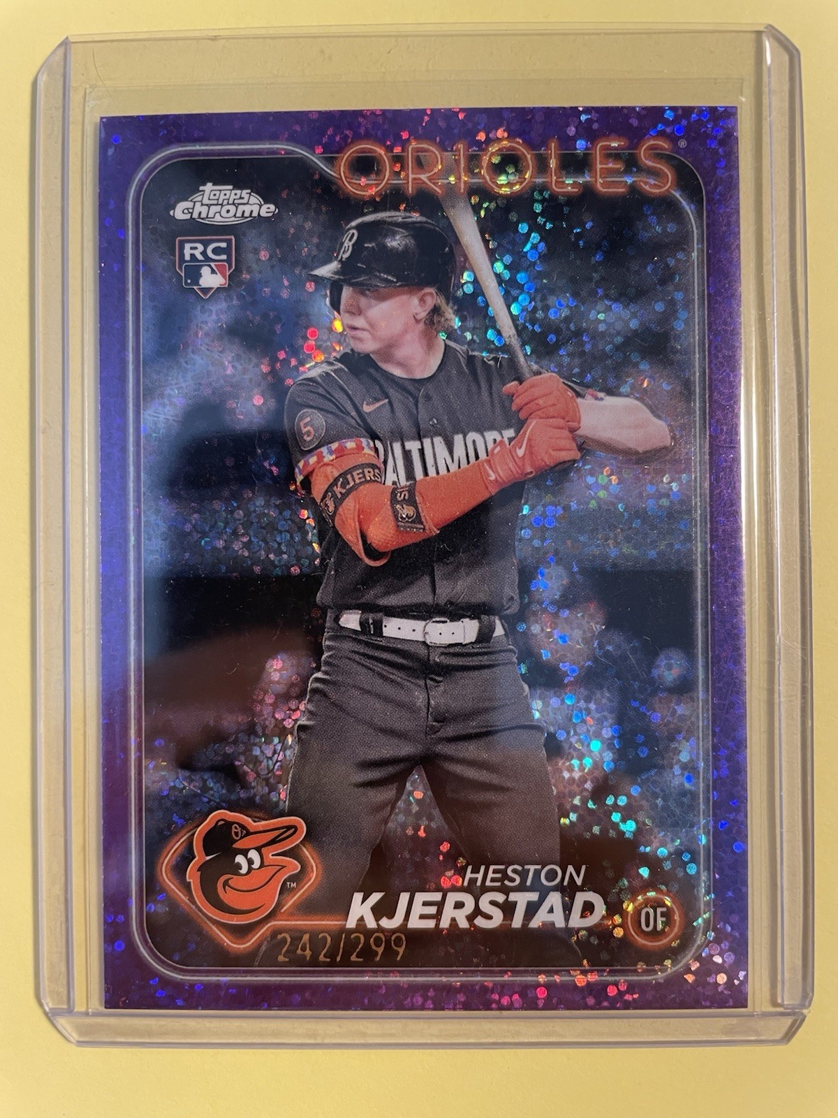 2024 Topps Chrome Purple Speckle Refractor 242/299 Heston Kjerstad #142 RC