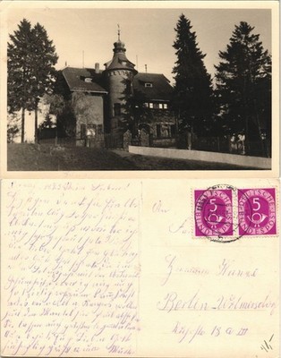 Photo Villa 1951 Private Photo used MF 5 Pfg. Posthorn