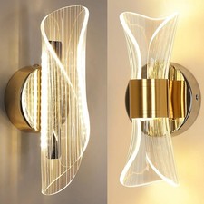 LED Wall Light 3000/4500/6500K Wall Sconce Lamp Living Room Hallway Bedroom Gold