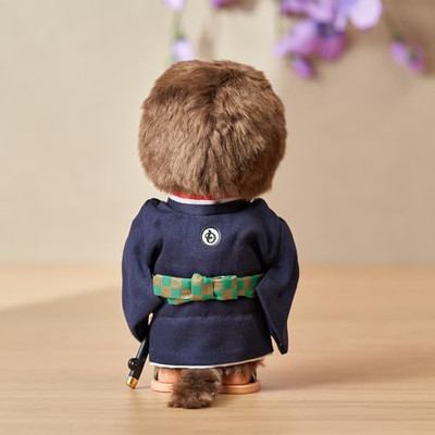 Kyuugetsu Official Original Monchhichi Samurai Kimono Boy Plush