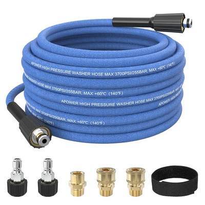 #ad Super Flexible Pressure Washer Hose 50FT x 1 4quot; 3700 PSI Kink Resistant M22 ... $71.49