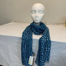 Capelli new york scarf teal/white stars 43X71 spacecore new unisex