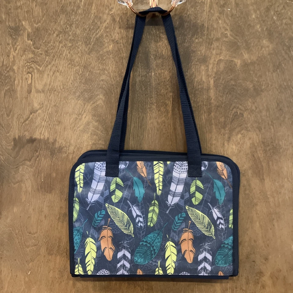 Thirty One Get Creative Caddy Falling Feathers Craft Bin Storage Organizer Carry - Image 3 of 4