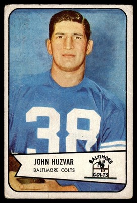 1954 Bowman John Huzvar - RC Baltimore Colts #2