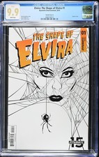 Elvira The Shape of Elvira #1 Strahm Sketch Variant G CGC 9.9 Y070