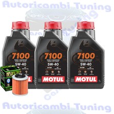 Kit Tagliando Olio Motul 7100 5W40 Filtro Per Aprilia 650 Pegaso Tibet 2004