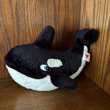 Vintage Dakon 1993 Free Willy Orka Whale Plush Stuffed Animal 16" Warner Bros