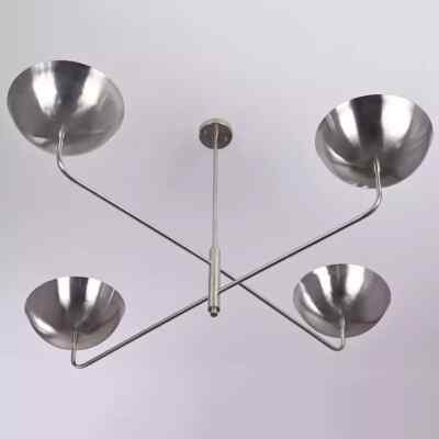 Chrome Finish Orbital Pendant Lamp Ceiling Mid Century Modern Chandelier