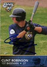 2008 Burlington Bees CLINT ROBINSON Signed Card autograph AUTO ROYALS DODGERS