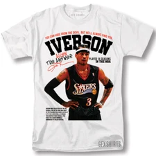 Allen Iverson The Answer Sixers 90's Basketball Vintage Style T-Shirt