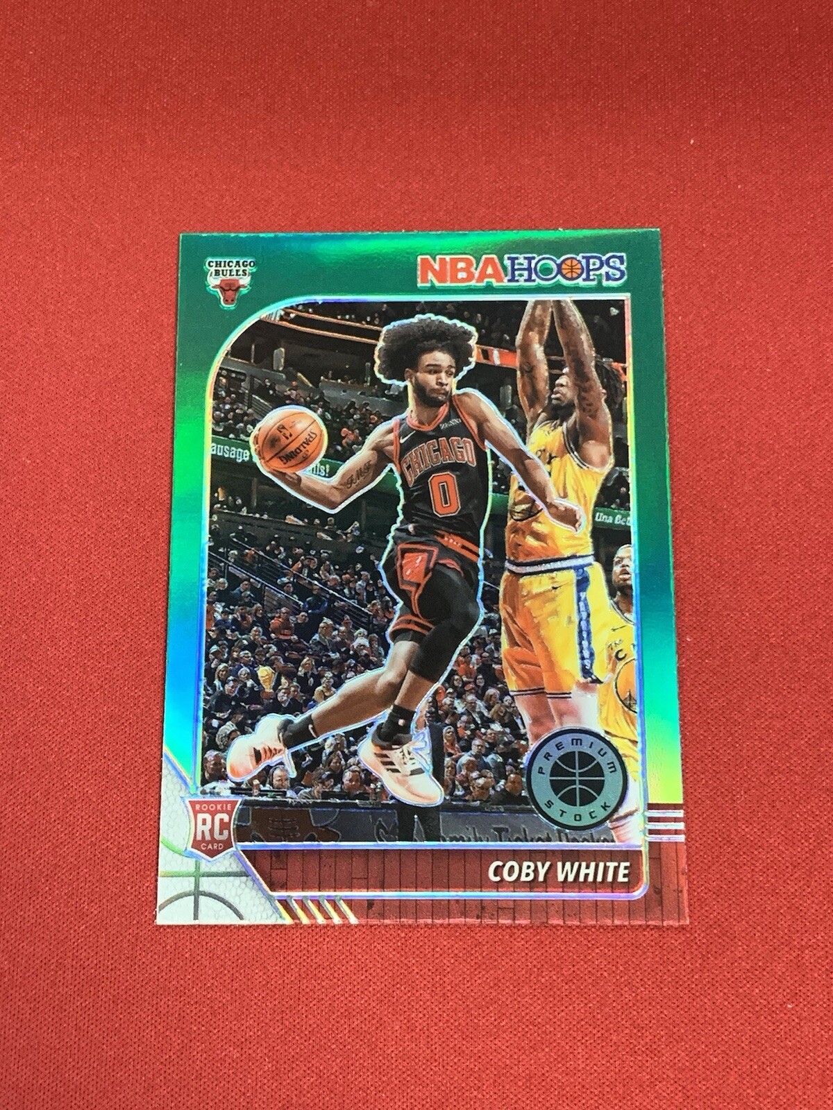 2019-20 Panini NBA Hoops Premium Stock - Green Prizm #204 Coby White (RC)