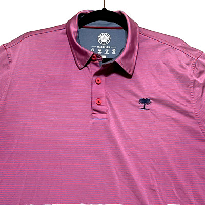 Flag & Anthem Madeflex XL Polo Shirt Striped UPF Stretch Moisture Wicking