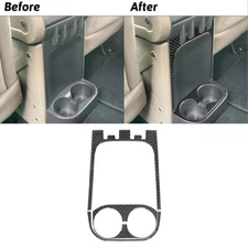For Jeep Wrangler Carbon Fiber Car Rear Central Console Cupholder Cover Trim 3*