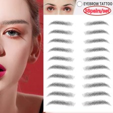 Hair-like Stick-On Authentic Eyebrows Waterproof Eyebrow Tattoo Sticker 38 Pairs