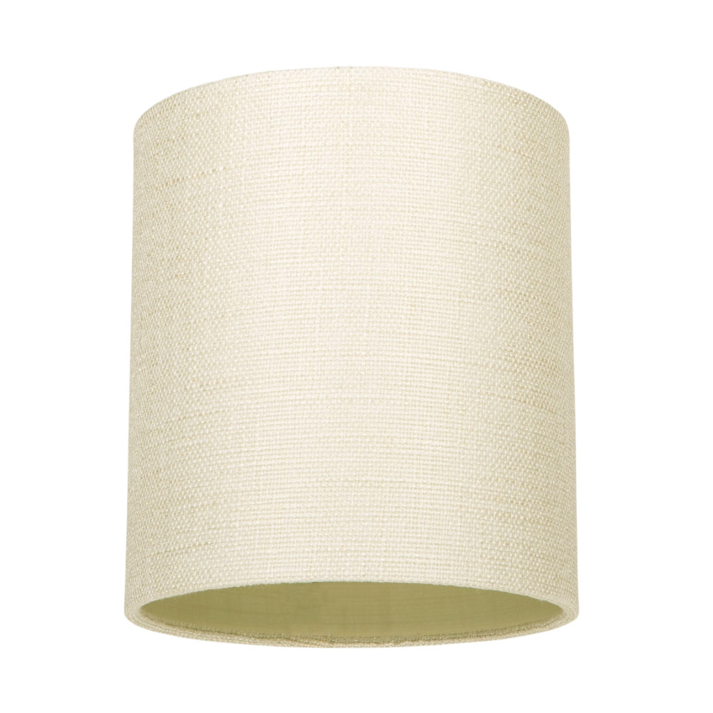 Contemporary and Sleek Cream Linen Fabric 6"" Cylindrical Lamp Shade 60w Maxim...